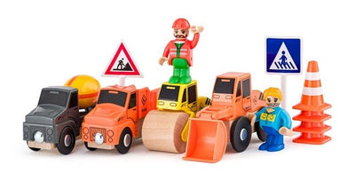 Woodyland, pojazdy budowlane z figurkami