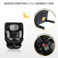 Caretero, Bosco I-Size, fotelik samochodowy, black, 40-150 cm