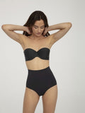 Majtki damskie z wysokim stanem, czarne, Corrective Wear, Gatta