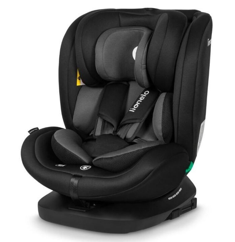 Lionelo, Bastiaan, I-size, fotelik samochodowy, 40-150 cm, Black Grey