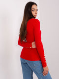 Sweter damski, czerwony, P-M