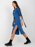 Bluza damska z kapturem, niebieska, Lily Rose