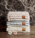 Elodie Details, Furry Knit, kocyk, vanilla white, 75x100 cm