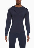 Bluza damska z kapturem, granatowa, Bas Black