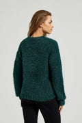 Sweter damski, zielony, Moodo