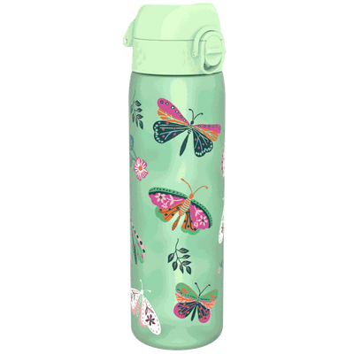 Ion8, Motylki, bidon z ustnikiem, zielony, 500 ml