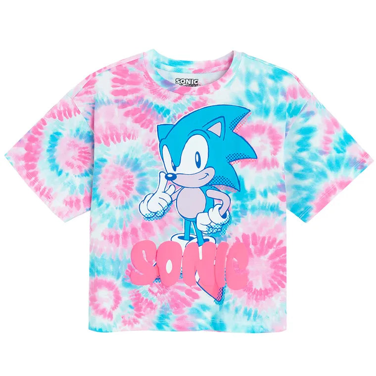 Cool Club, T-shirt dziewczęcy, crop top, różowy, Sonic the Hedgehog