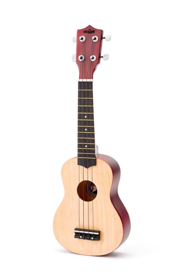Woodyland, ukulele, instrument strunowym drewniany, 56x20x7 cm