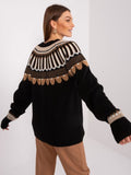 Sweter damski, czarny, Rue Paris