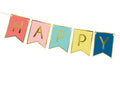 PartyDeco, baner Happy Birthday, mix, 15x175 cm