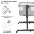 Kinderkraft, Neste Up 2, łóżeczko dostawne, light grey