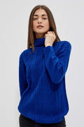 Sweter damski, niebieski, Moodo