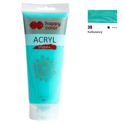 Happy Color, Studio, farba akrylowa, 200 ml, turkusowy