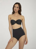 Majtki damskie z wysokim stanem, czarne, Corrective Wear, Gatta