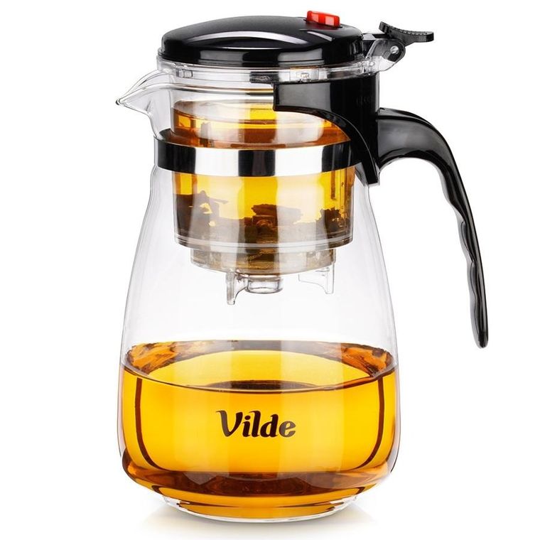 Vilde, dzbanek z zaparzaczem spustowym do herbaty, szklany, 960 ml