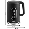 Berdsen, czajnik elektryczny, czarno-srebrny, 1,7l, BD-712