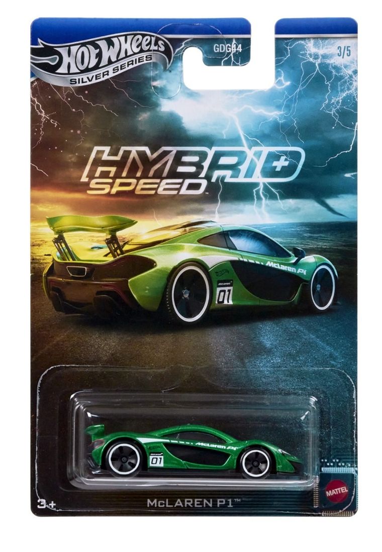 Hot Wheels, Automotive, McLaren P1, samochodzik Hybrid Speed, pojazd, skala 1: 64, JCB78