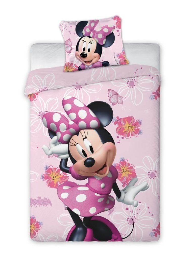 Myszka Minnie, 2-częściowy komplet pościeli bawełnianej, 160x200 cm