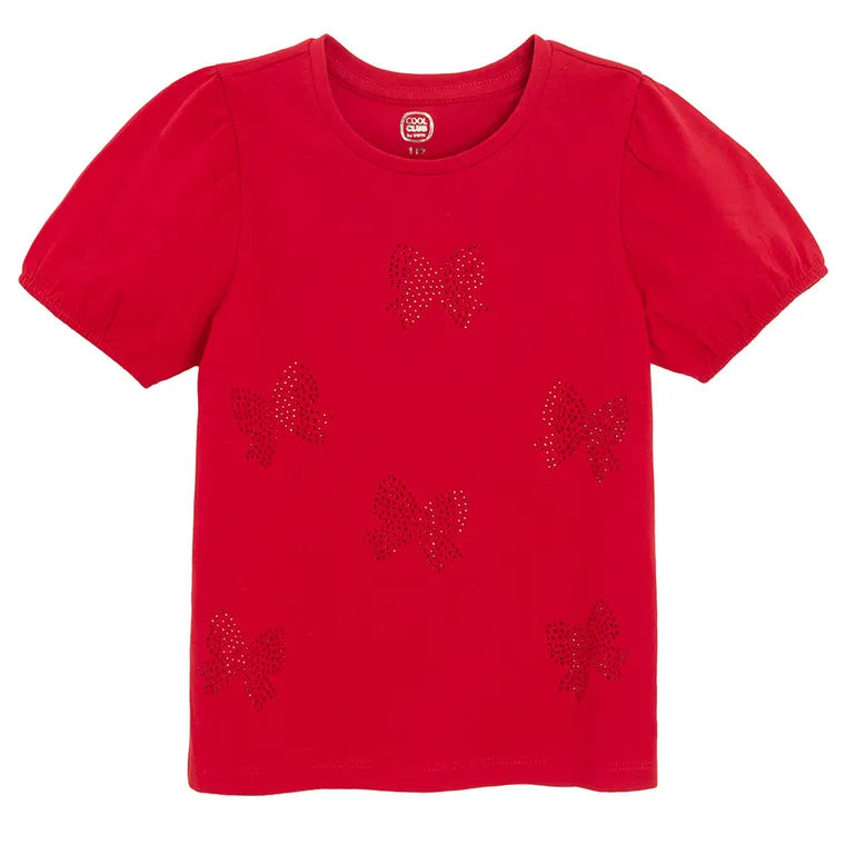 Cool Club, T-shirt dziewczęcy, czerwony