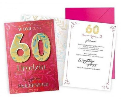 Kukartka, karnet, Urodziny 60