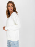 Sweter damski, ecru, Rue Paris