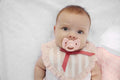 Elodie Details, Binky Bow, smoczek, misty pink, 3m+