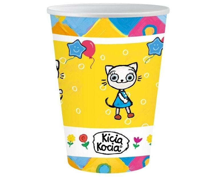 GoDan, Kicia Kocia, kubeczki papierowe, 250 ml, 6 szt.