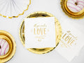 PartyDeco, serwetki papierowe na walentynki lub wesele, z napisem All you Need is Love, biały, 33x33 cm, 20 szt.