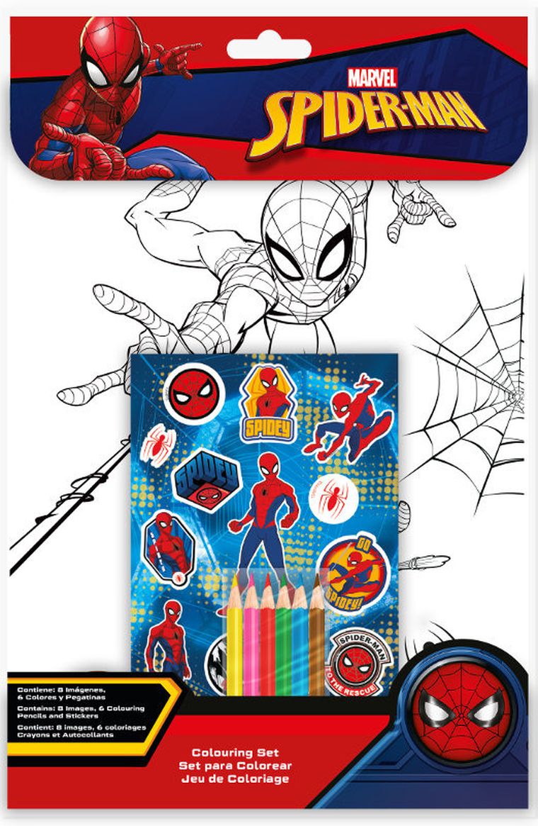 Spider-Man, kolorwanka z naklejkami
