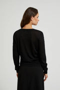 Sweter damski, czarny, Moodo