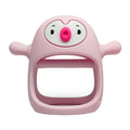 Smily Mia, gryzak silikonowy, pingwin, buddy, light pink