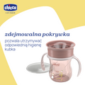 Chicco, kubek treningowy 360° do nauki samodzielnego picia, brzoskwiniowy, 12m+, 200 ml