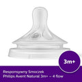 Philips Avent, Responsywne Smoczki Natural, smoczek do butelki, 3m+, 2 szt.
