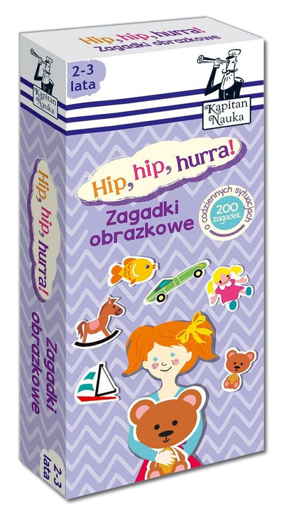 Kapitan Nauka. Zagadki obrazkowe. Hip hip hurra. 2-3 lata