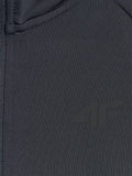 Bluza damska z kapturem, rozpinana, czarna, 4F