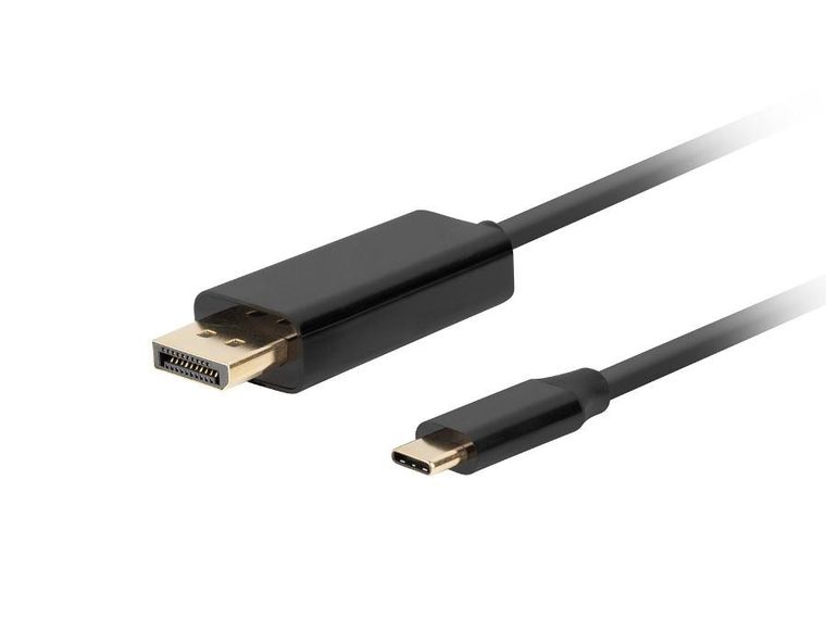 Lanberg, kabel Usb-c(m), displayport(m), 3m 4k 60hz, czarny, Ca-cmdp-10cu-0030-bk
