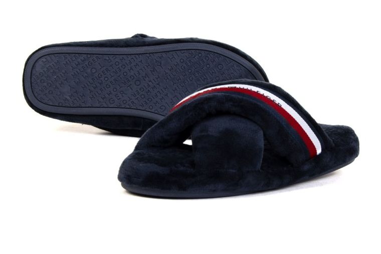 Kapcie damskie, niebieskie, Tommy Hilfiger