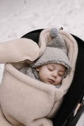 Zaffiro, Mini Sierra, śpiworek wełniany, beige, 0-18 m