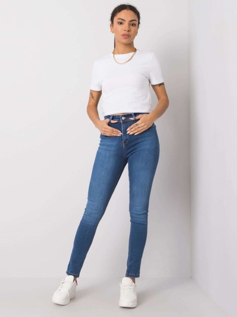 Spodnie jeansowe damskie, denim, Rue Paris