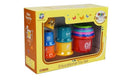 Lean Toys, Kot, piramidka z kubeczków, zabawka niemowlęca