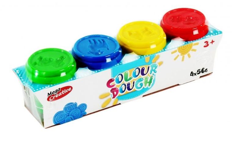 Mega Creative, Colour dough, masa plastyczna, 4 kolory