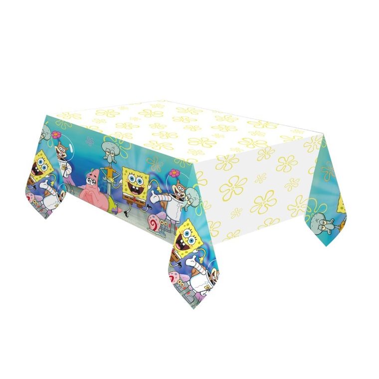 Sponge Bob Kanciastoporty, obrus urodzinowy foliowy, 120x80 cm