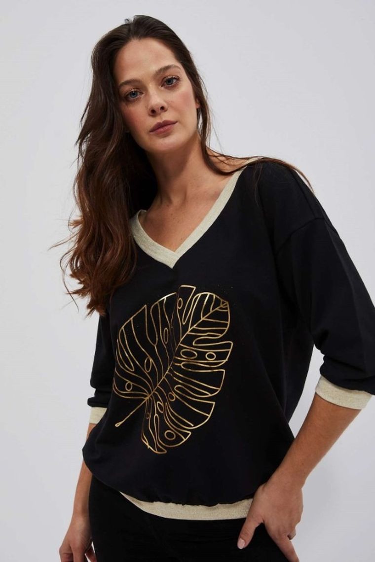 Bluza damska, czarna, Moodo