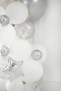 PartyDeco, balony Glossy, 12 cm, srebrny, 50 szt.