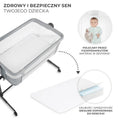 Kinderkraft, Neste Up 2, łóżeczko dostawne, light grey