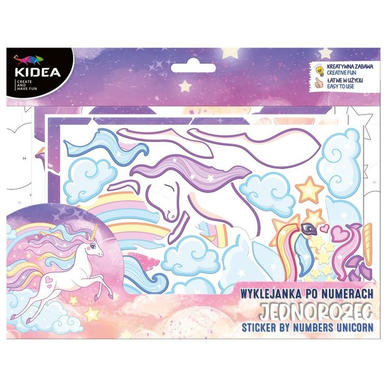 Kidea, Jednorożec, wyklejanka po numerach