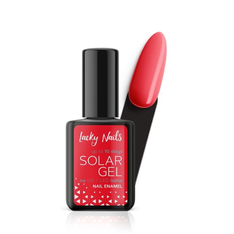 Lacky Nails, Solar Gel, lakier do paznokci, 12 Queen Red, 10 ml