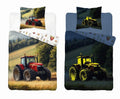 Traktor, 2-częściowy komplet pościeli bawełnianej, świecąca w ciemności, 140x200 cm