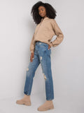 Spodnie jeansowe damskie, denim, Rue Paris