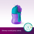 Philips Avent, kubek z giętką słomką, fioletowy, 9m+, 200 ml
